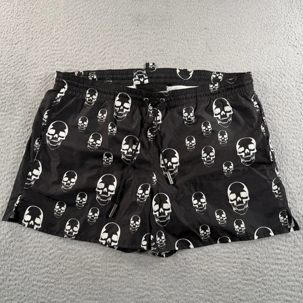 Philipp Plein Swim Shorts Mens Large Black Skull Print Luxury Trunks 3